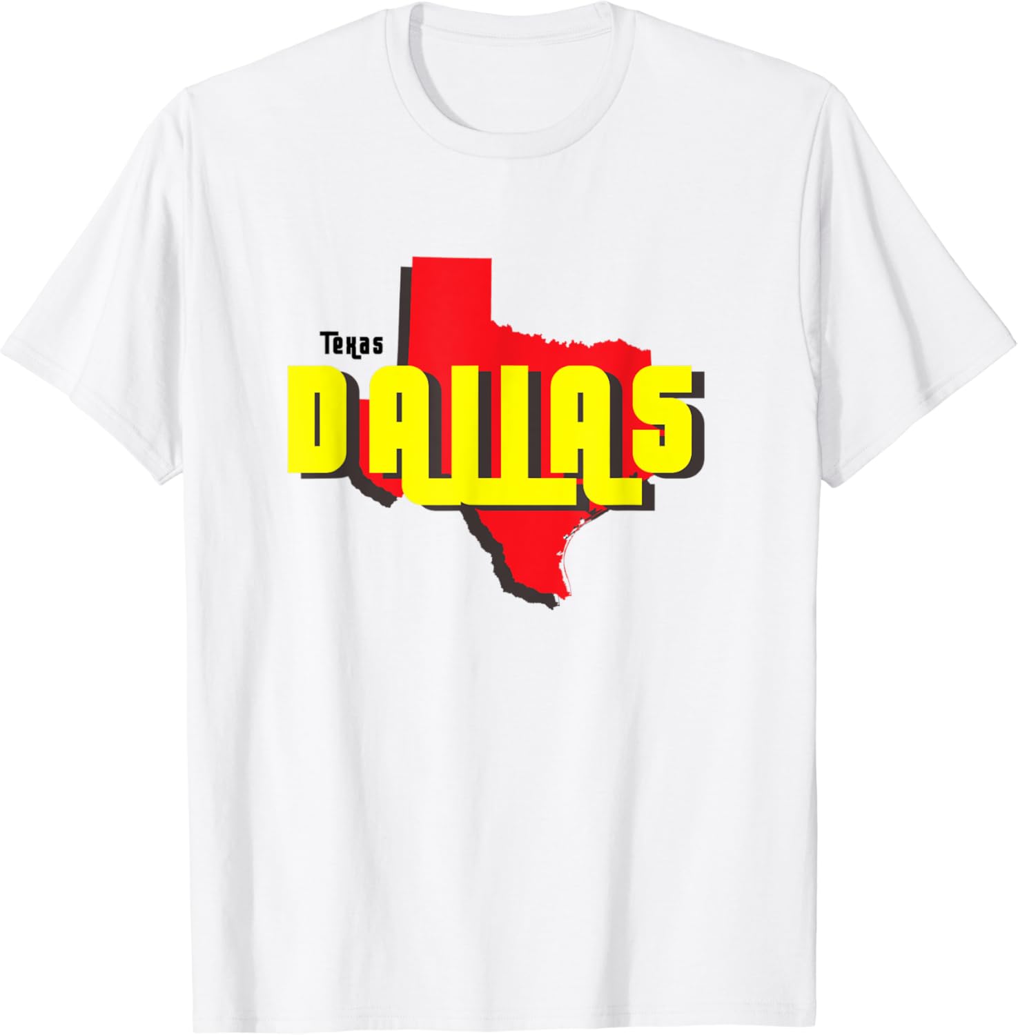 Amazoncom dallas texas state outline retro tx tshirt  clothing